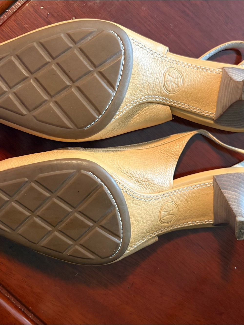 Cole Haan Tan Leather Tassel Slingbacks - Picture 3 of 5